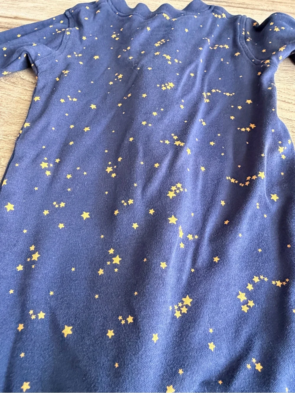 Navy Star-Print Zip Front Kids One-Piece
